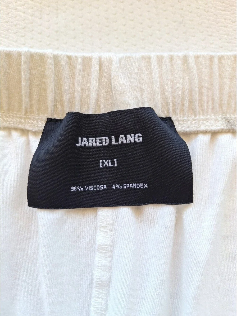 Jared Lang XL Pajama Shorts White Ice Cream Embroidered Viscose JSH-4106